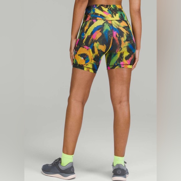 Lululemon Wunder Train High-Rise Short 6" Undertone Black Multi Sz 14! - Picture 2 of 8